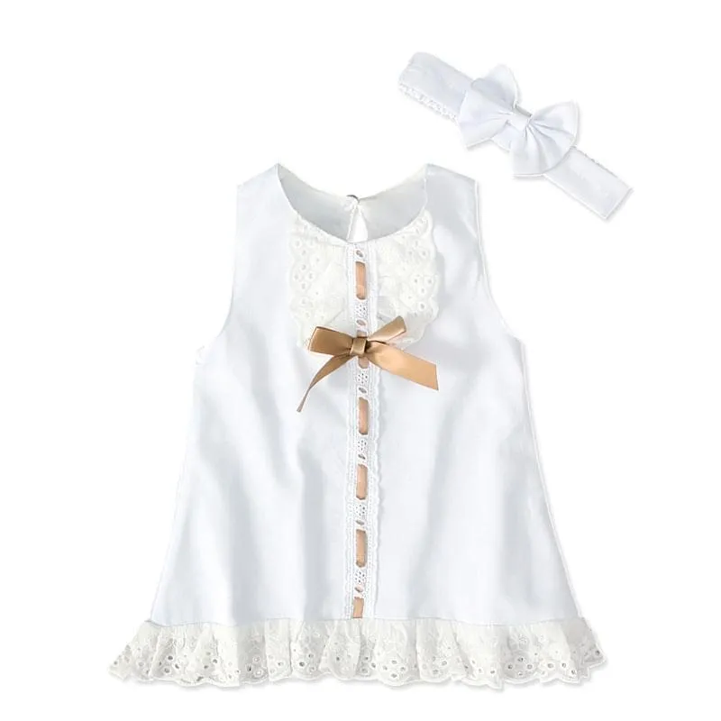 Baby Girl's Sleeveless Bow Skirt - GlamzLife