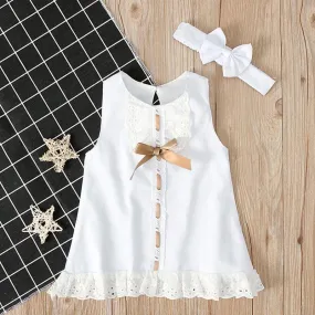 Baby Girl's Sleeveless Bow Skirt - GlamzLife