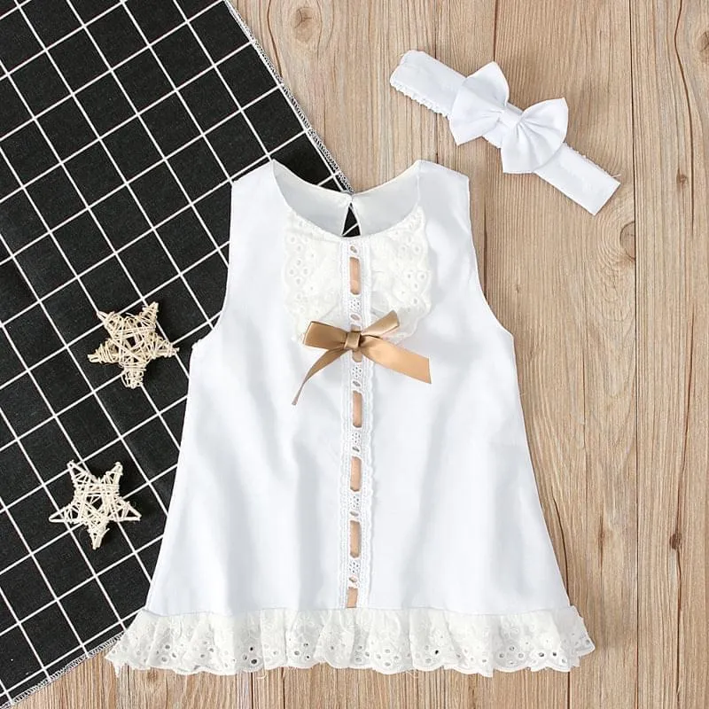 Baby Girl's Sleeveless Bow Skirt - GlamzLife