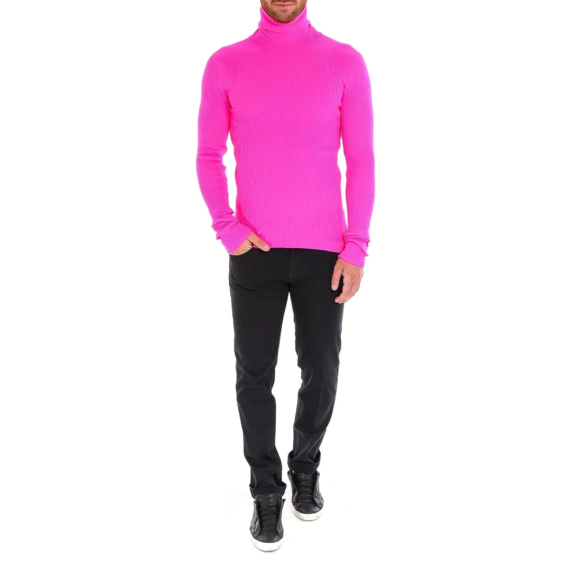 Balenciaga Turtleneck Ribbed Pullover