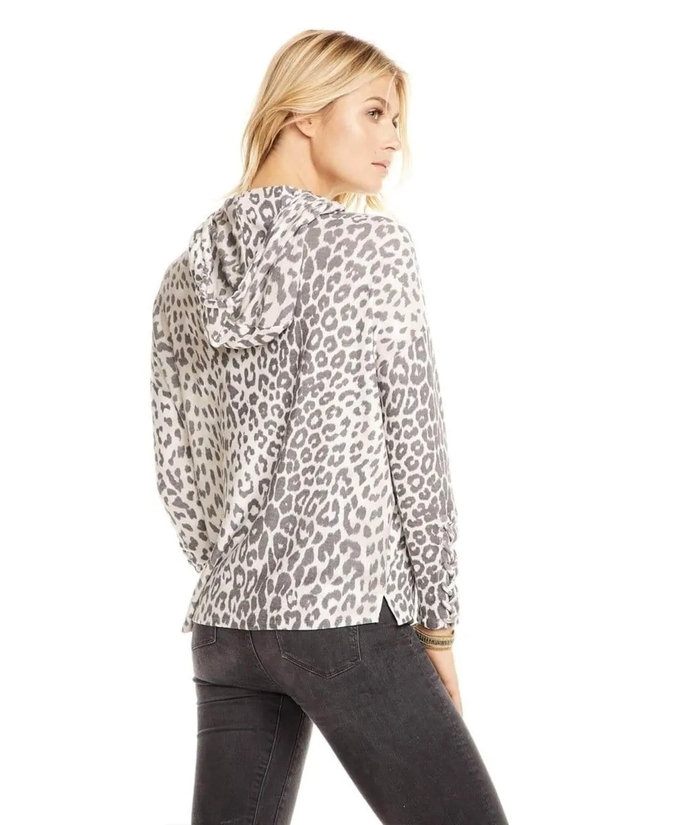 Lace Up Animal Pullover Hoodie