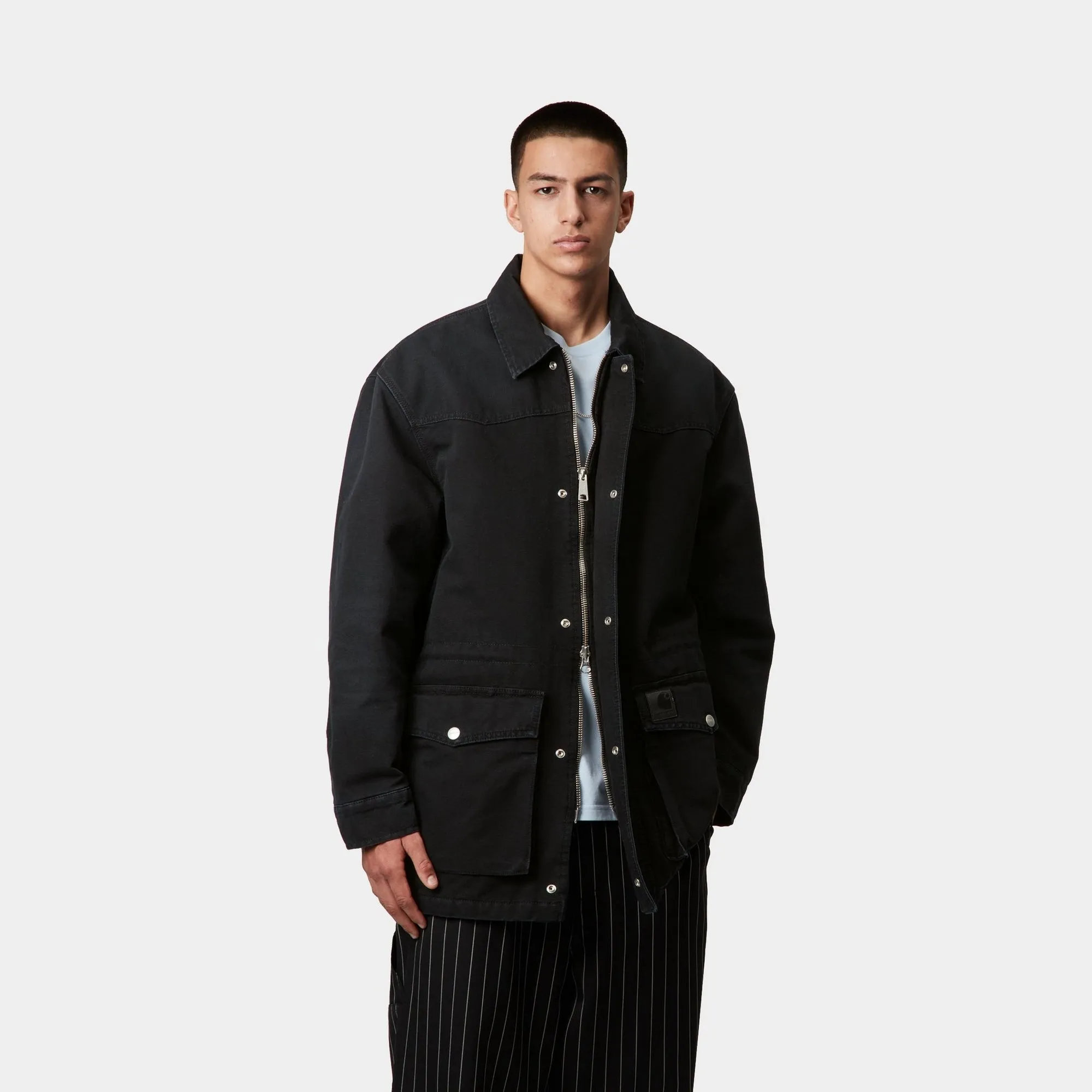 OG Santa Fe Coat | Black / Black (stone canvas)