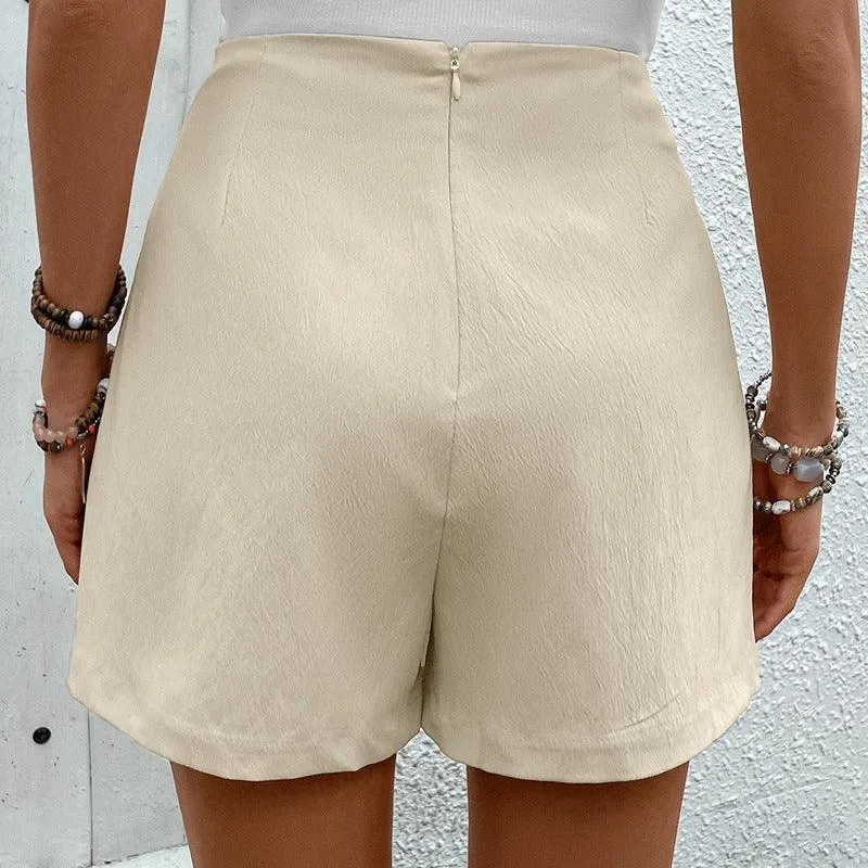 Summer High Waist Belted Casual Culottes for Women