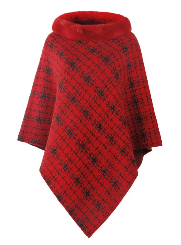 TastyHottie - COLLAR CAPE KNITTED PULLOVER SWEATER SHAWL