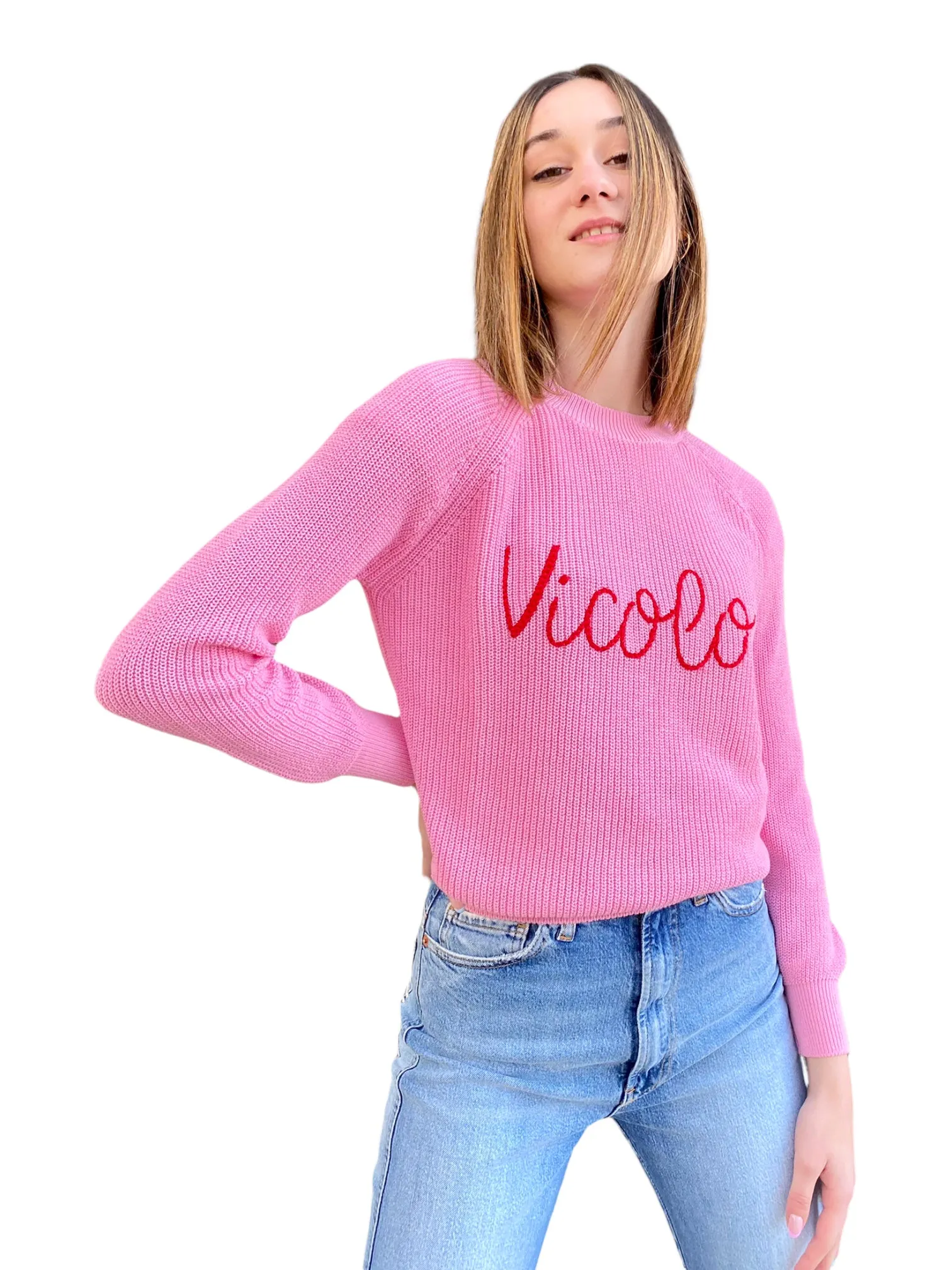 Vicolo pink pullover
